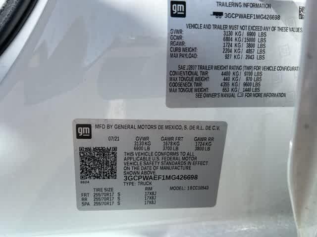 Photo of 2021 Summit White Chevrolet Silverado 1500