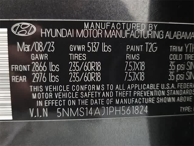 Photo of 2023 Portofino Gray Hyundai SANTA FE