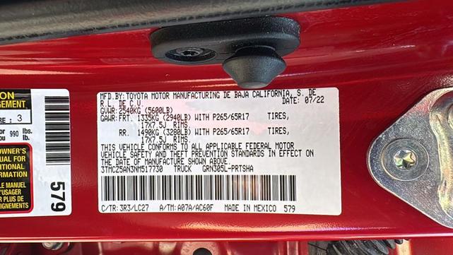 Photo of 2022 Barcelona Red Metallic Toyota Tacoma