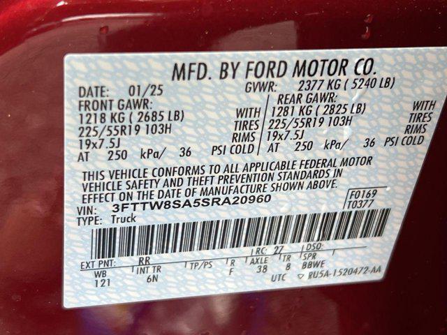 Photo of 2025 RUBY RED METALLIC TINTED CC Ford Maverick