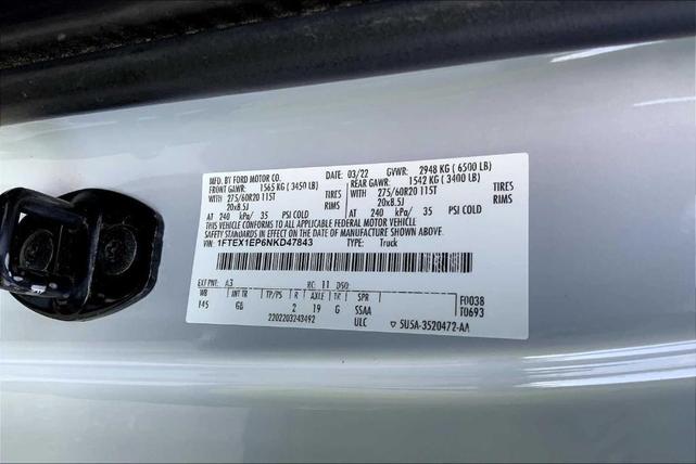 Photo of 2022 Space White Metallic Ford F-150