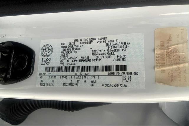 Photo of 2022 Oxford White Ford F-150