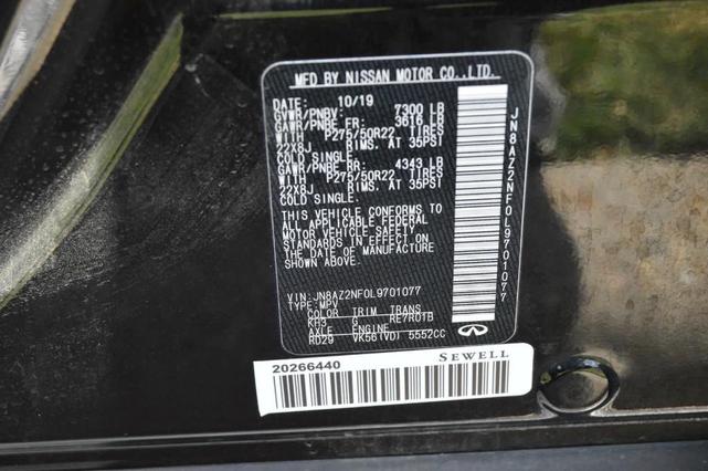 Photo of 2020 Black Obsidian INFINITI QX80