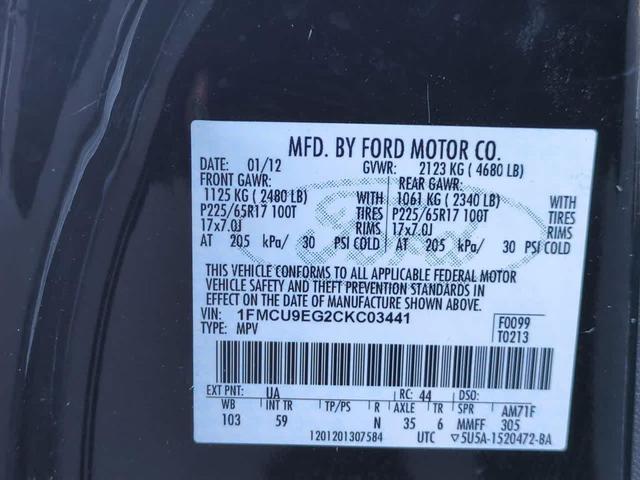 Photo of 2012 Black Ford Escape