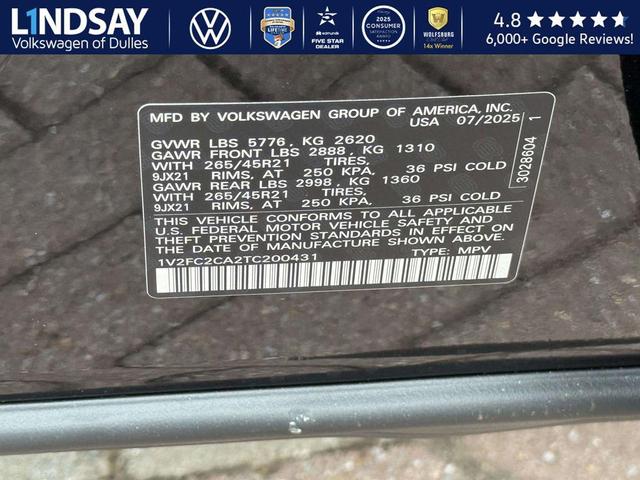 Photo of 2026 deep black pearl Volkswagen Atlas Cross Sport