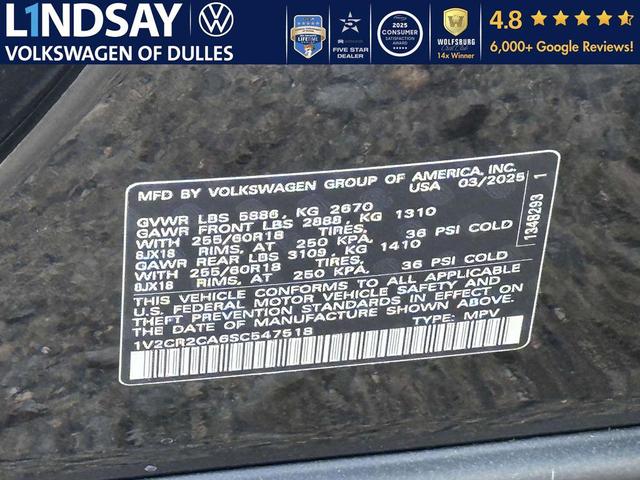 Photo of 2025 Deep Black Pearl Volkswagen Atlas