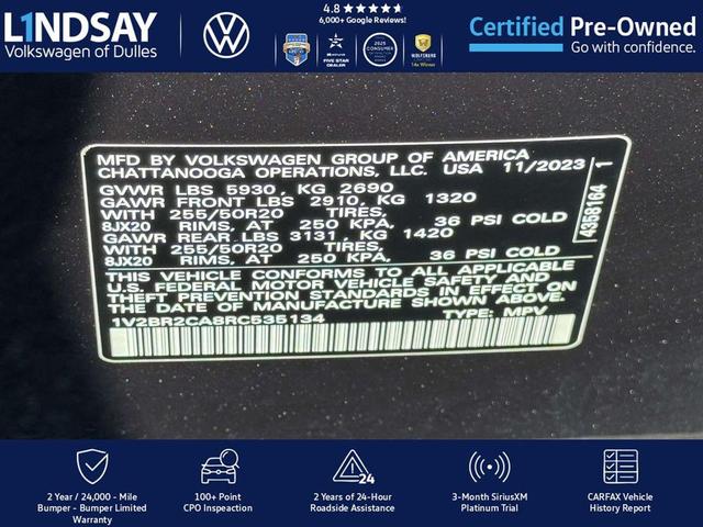 Photo of 2024 Deep Black Pearl Volkswagen Atlas