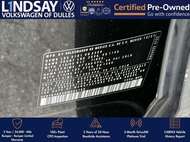 Photo of 2022 Deep Black Pearl Volkswagen Tiguan