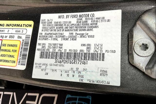 Photo of 2016 Magnetic Ford Fusion