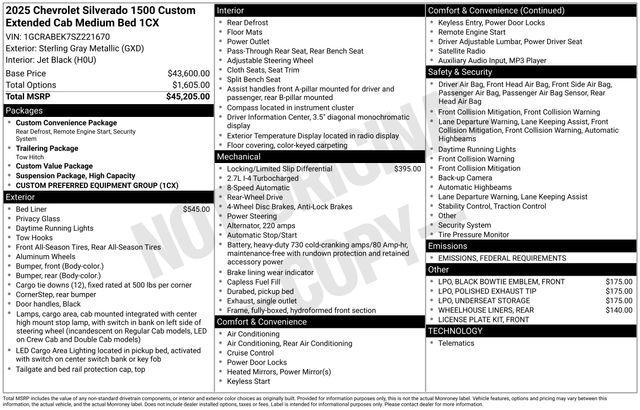 Photo of 2025 Sterling Gray Metallic Chevrolet Silverado 1500