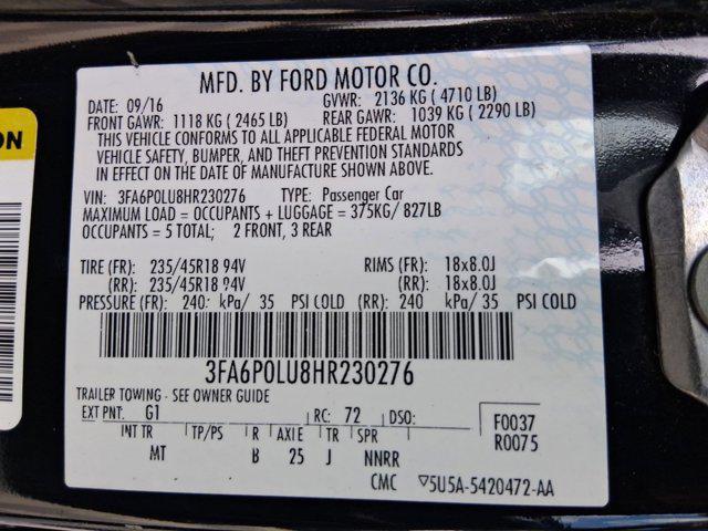 Photo of 2017 Shadow Black Ford Fusion Hybrid