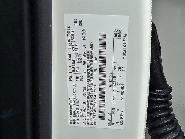 Photo of 2019 White Platinum Clearcoat Metallic Ford F-150