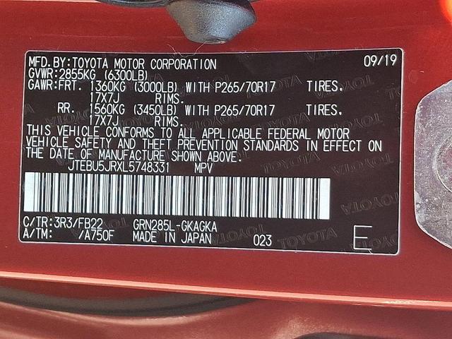 Photo of 2020 Barcelona Red Metallic Toyota 4Runner