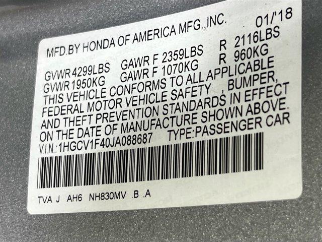 Photo of 2018 Lunar Silver Metallic Honda Accord