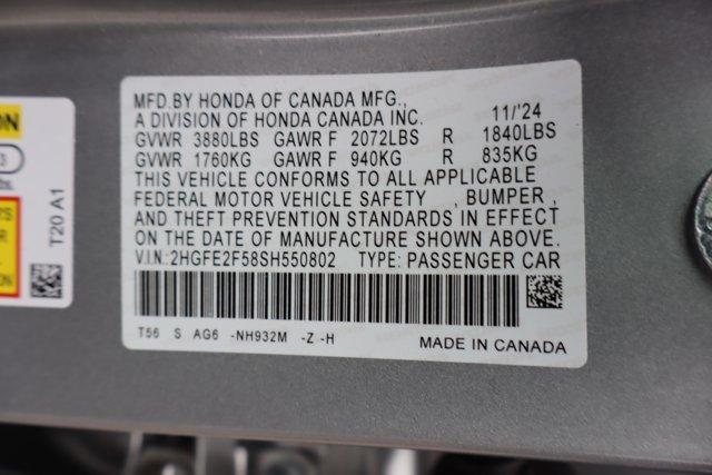Photo of 2025 Solar Silver Metallic Honda Civic