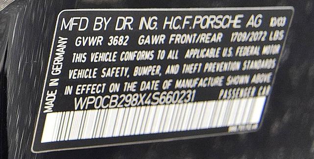 Photo of 2004 Black Porsche Boxster