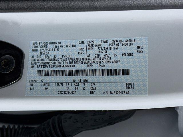 Photo of 2022 Oxford White Ford F-150