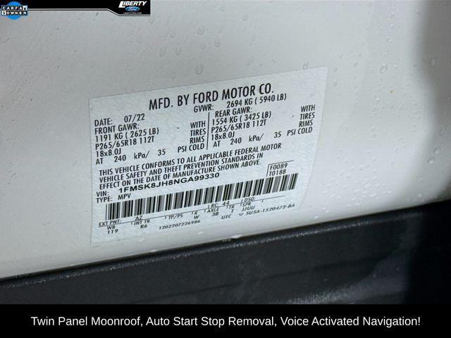 Photo of 2022 Star White Ford Explorer