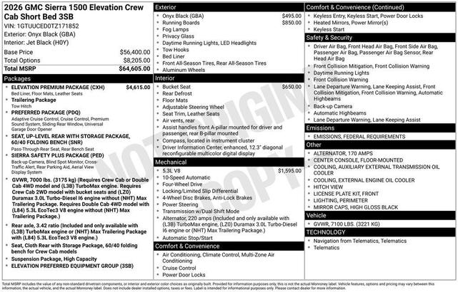 Photo of 2026 Onyx Black GMC Sierra 1500