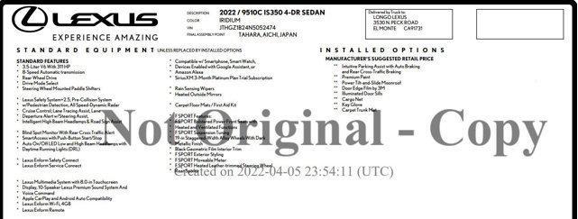 Photo of 2022 Iridium Lexus IS 350