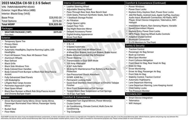 Photo of 2023 Ingot Blue Mica Mazda CX-50