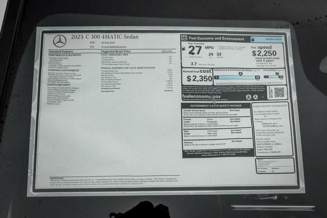 Photo of 2025 Polar White Mercedes-Benz C-Class