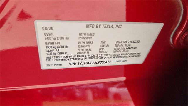 Photo of 2020 Red Multi-Coat Tesla Model Y