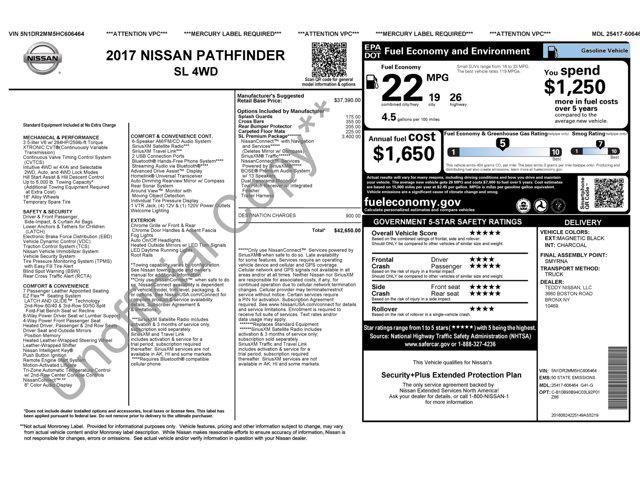 Photo of 2017 Magnetic Black Metallic Nissan Pathfinder