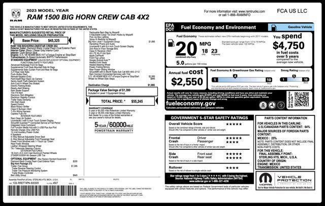 Photo of 2023 Diamond Black Crystal Pearlcoat RAM 1500