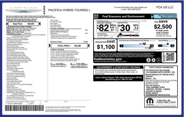 Photo of 2023 Burgundy Chrysler Pacifica Hybrid