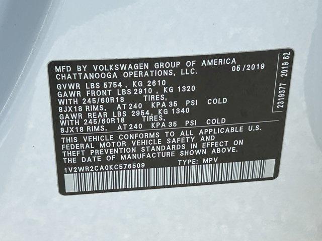 Photo of 2019 Pure White Volkswagen Atlas