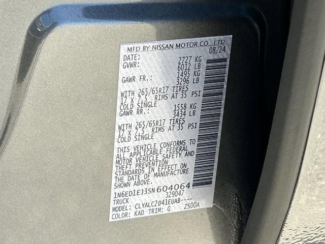 Photo of 2025 Gun Metallic Nissan Frontier