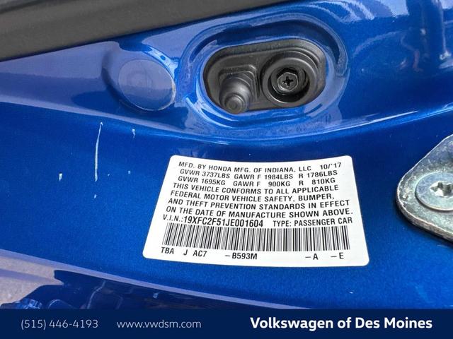 Photo of 2018 Aegean Blue Metallic Honda Civic
