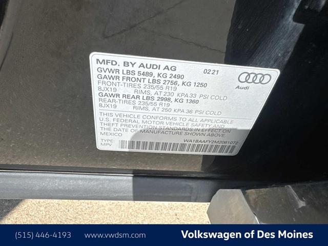 Photo of 2021 Brilliant Black Audi Q5