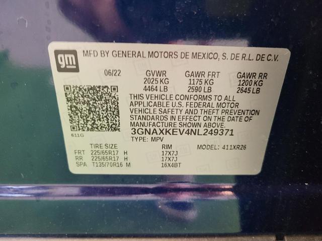 Photo of 2022 Blue Chevrolet Equinox