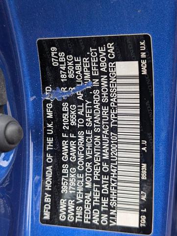 Photo of 2020 Blue Honda Civic