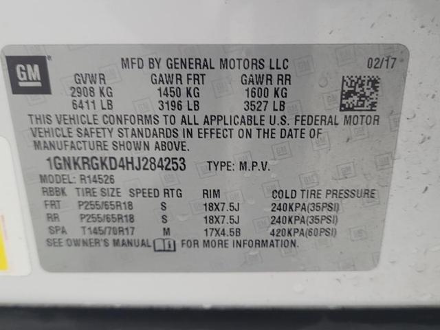 Photo of 2017 White Chevrolet Traverse