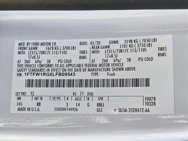 Photo of 2020 Oxford White Ford F-150