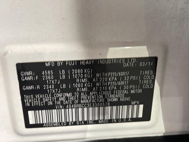 Photo of 2014 Satin White Pearl Subaru Outback