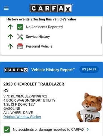 Photo of 2023 Crimson Metallic Chevrolet Trailblazer