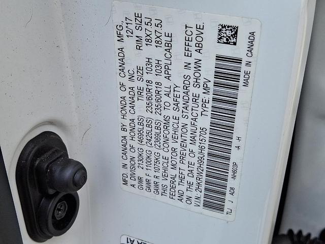 Photo of 2018 White Diamond Pearl Honda CR-V