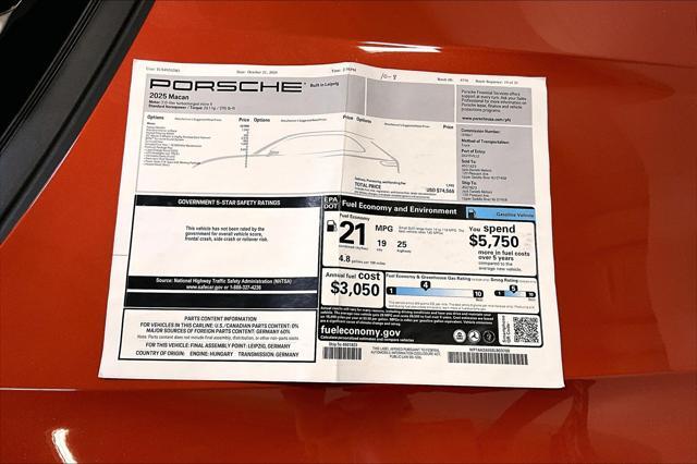 Photo of 2025 Papaya Metallic Porsche Macan