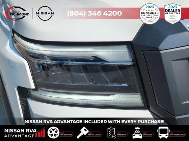 Photo of 2025 Glacier White Nissan Frontier
