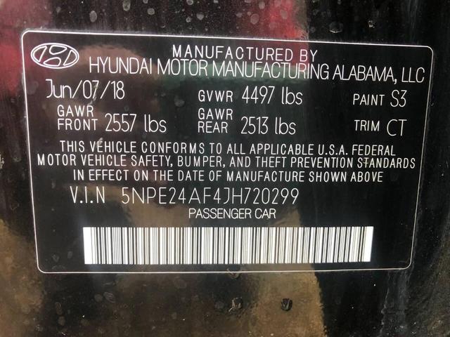 Photo of 2018 Phantom Black Hyundai SONATA