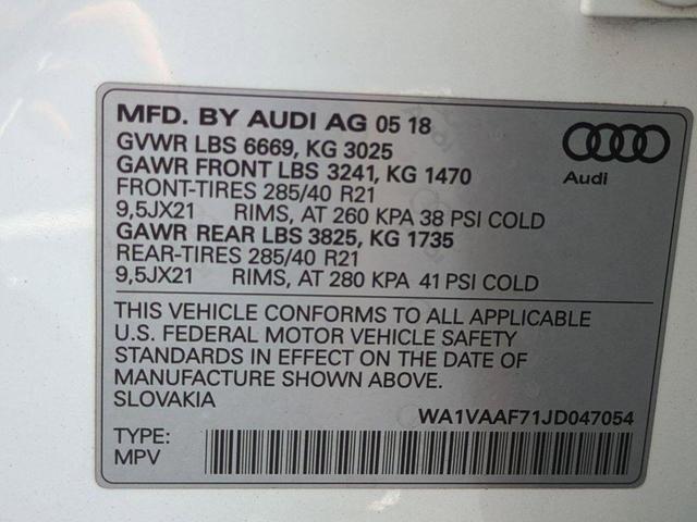 Photo of 2018 Glacier White Audi Q7