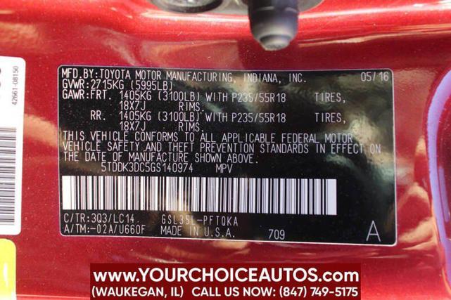 Photo of 2016 Salsa Red Pearl Toyota Sienna