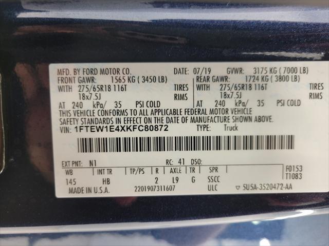 Photo of 2019 Blue Jeans Metallic Ford F-150