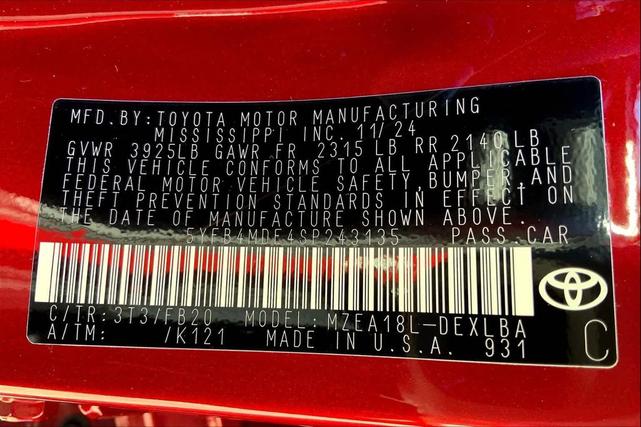 Photo of 2025 Ruby Flare Pearl Toyota Corolla