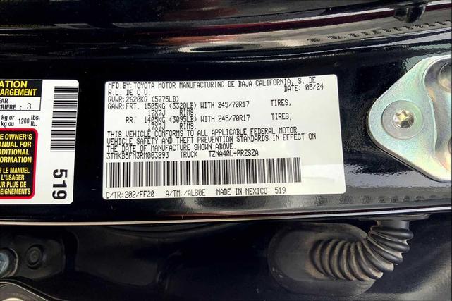 Photo of 2024 Black Toyota Tacoma