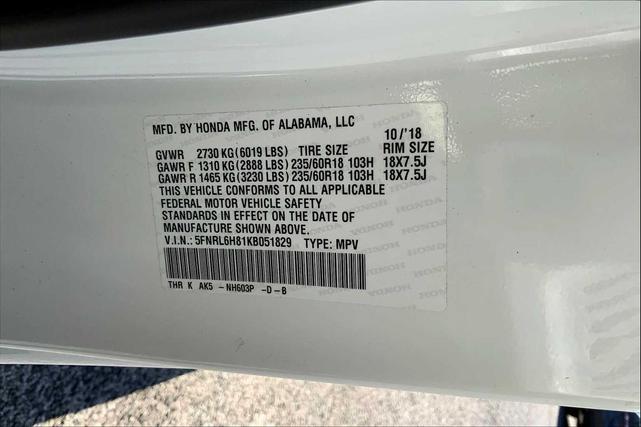 Photo of 2019 White Diamond Pearl Honda Odyssey